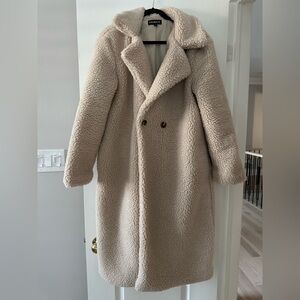 Women's Cream Teddy Coat